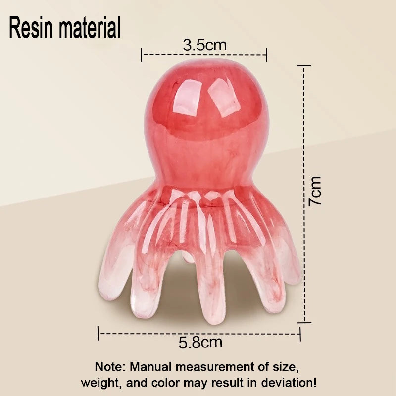 1PCS resin octopus scraping tool for facial and body use, muscle relaxation, stress relief, and health care