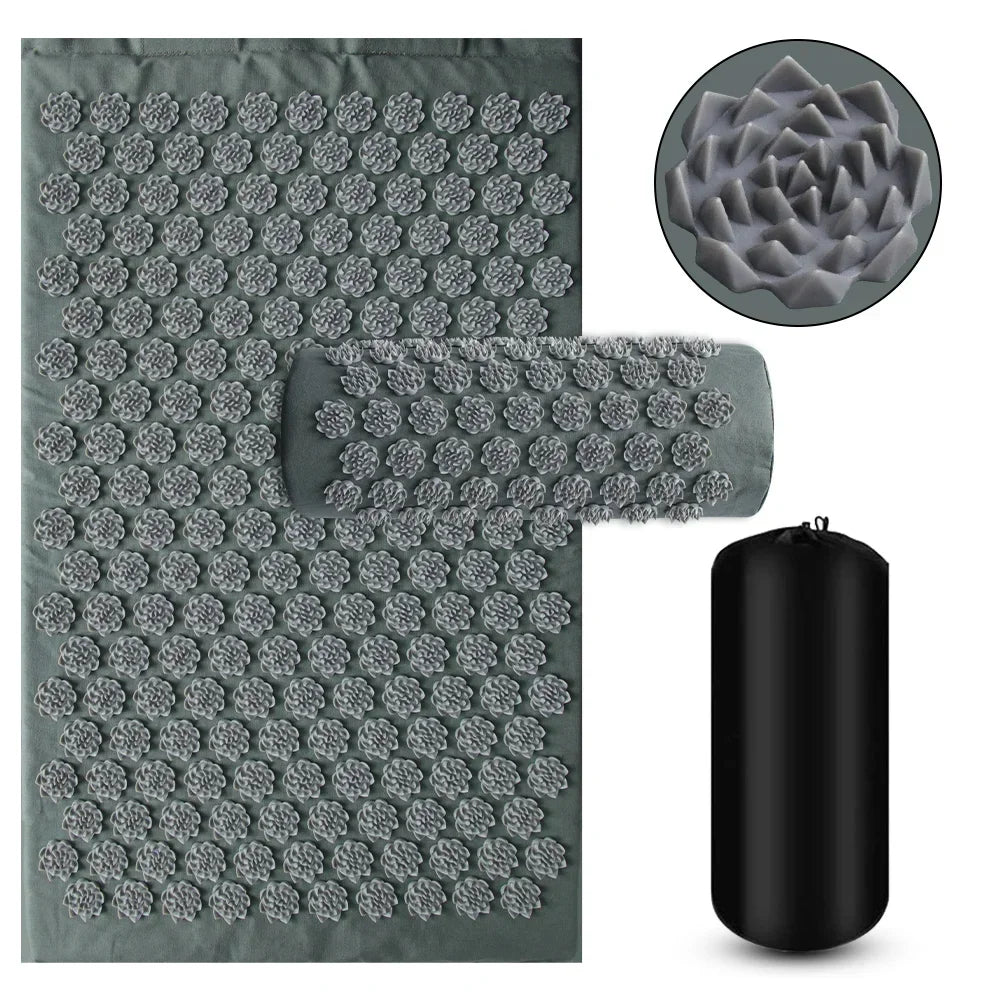 Shiatsu Acupressure Massage Pad with Sport Fitness Cushion Pillow Massager for Yoga and Pilates Exercise