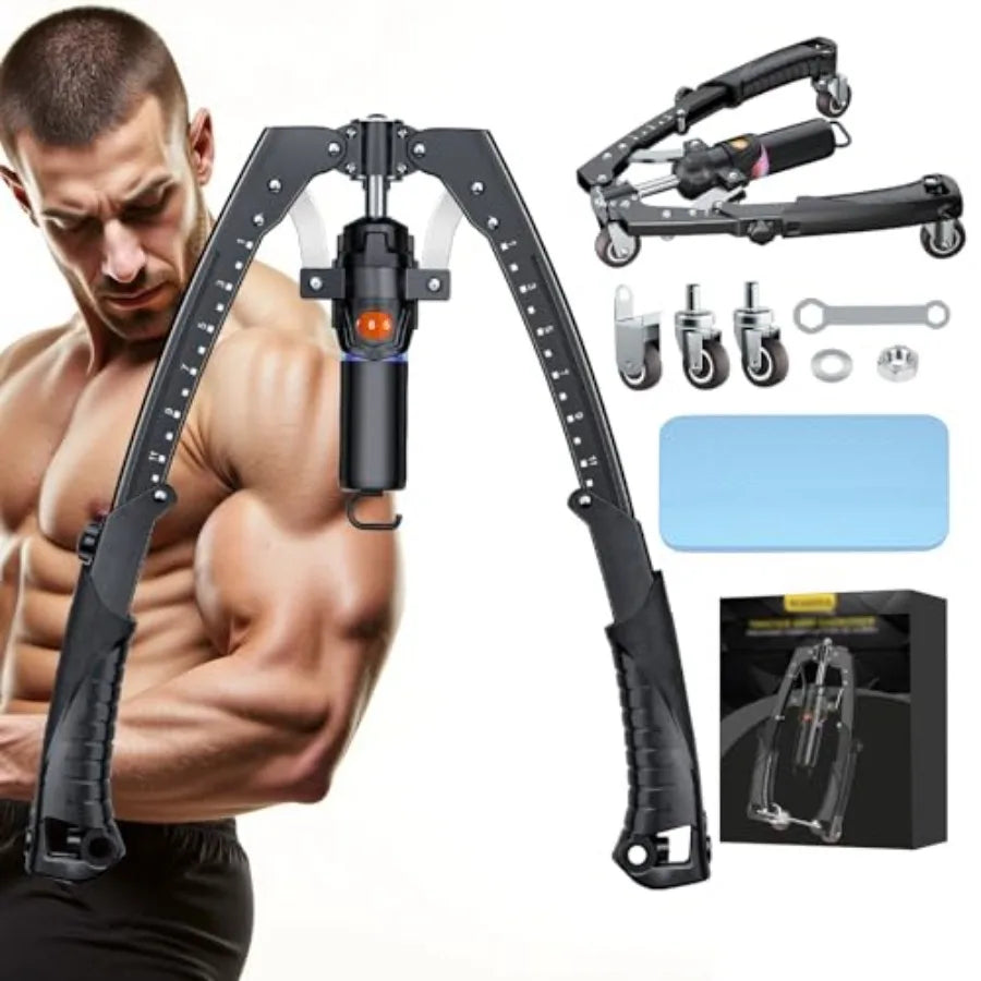 Chest, Arm and Ab Trainer, 3 in 1 Hydraulic Power Equipment, Adjustable 22-440lbs