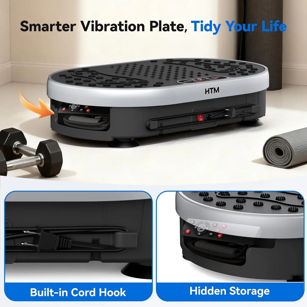 Vibration Plate Exercise Machine, 120 Speed Levels, 9 Preset Programs, Home Fitness Equipment, Weight Loss, Fat Burning, Muscle Toning