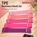TPE Resistance Bands, Set 5 Levels, Non-Slip Exercise Booty Bands for Hip, Legs, Glutes, Workout, Yoga, and Fitness
