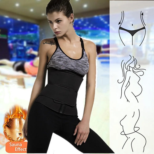 1pc Waist Trainer Slimming Body Shaper, Fitness Belt, Weight Loss, Fat Burning, Sport Girdle, and Sweat Trimmer Workout Cincher Shapewear