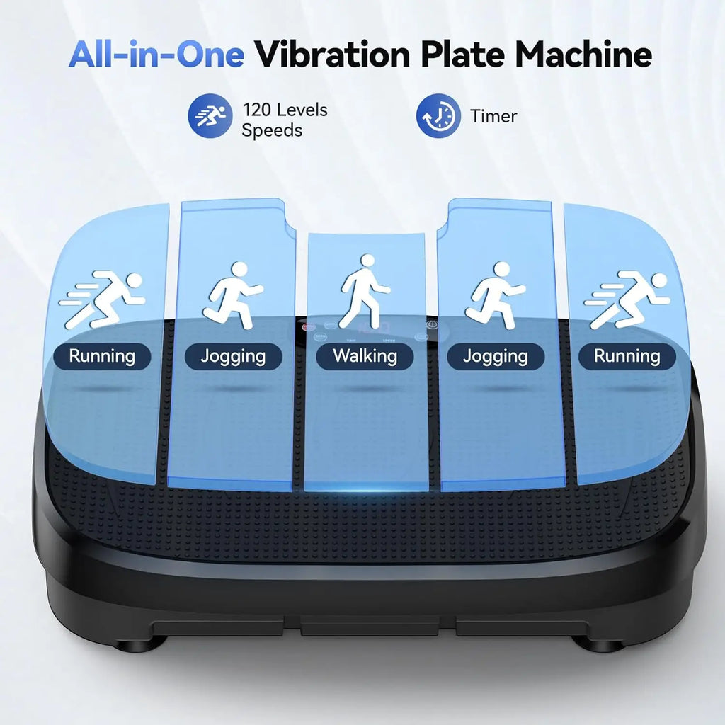 Vibration Plate Fat Burning Fitness Platform, Whole Body, 120 Levels, Home Gym Equipment, Weight Loss, Muscle Relax, and Exercise Board