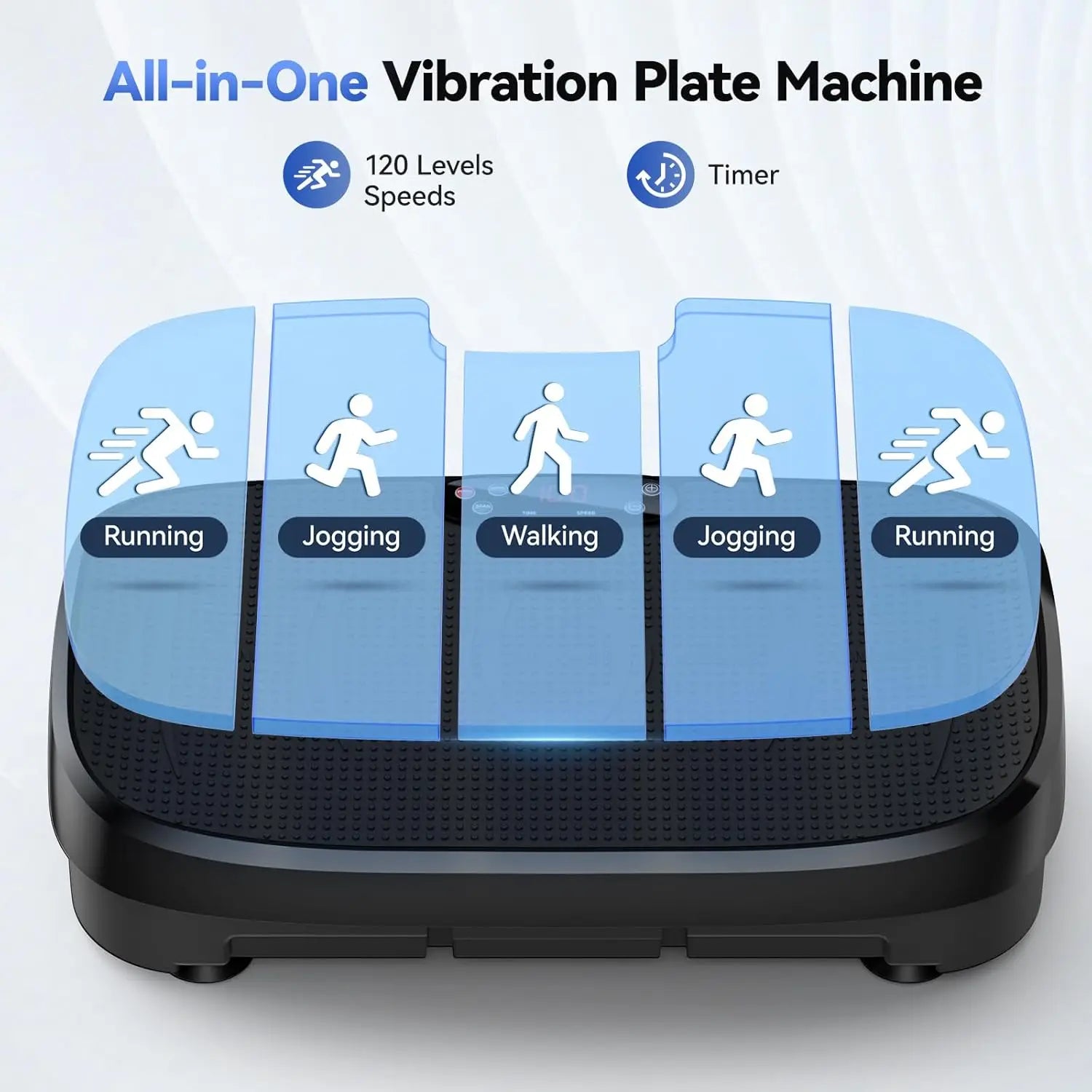 Vibration Plate Fat Burning Fitness Platform, Whole Body, 120 Levels, Home Gym Equipment, Weight Loss, Muscle Relax, and Exercise Board