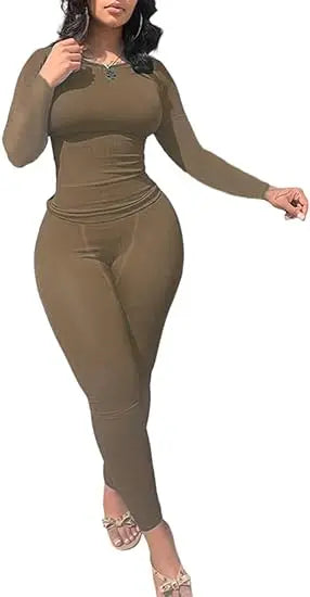 Women Clothing, Long sleeves, and Leggings. Exercise 2 Piece Set