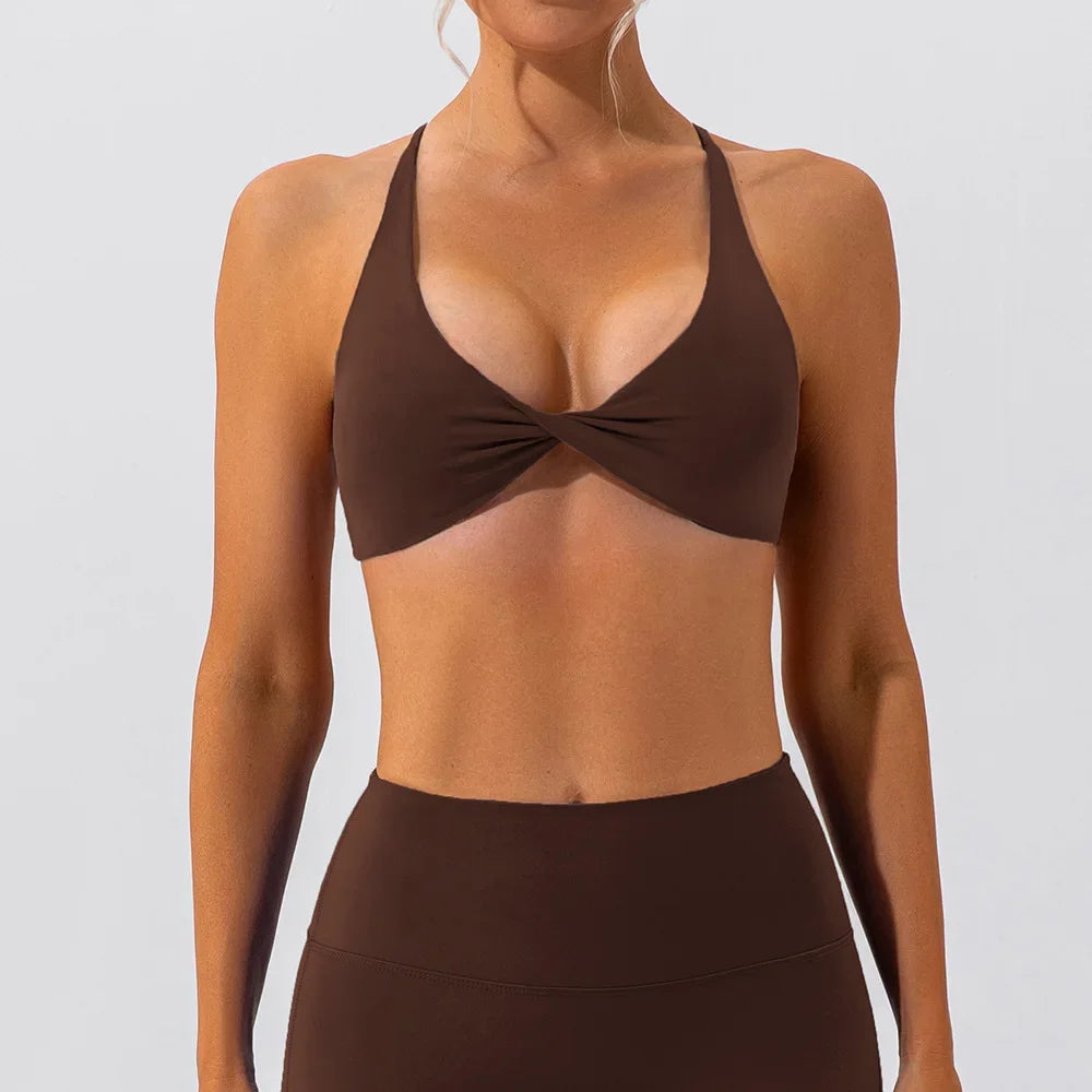 Sexy Gym Top, Women Crease Sports Bra, Running, Back Cross Yoga Bra, Breathable Sports Underwear, Women Fitness Workout Top
