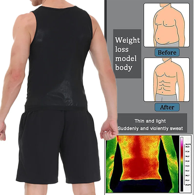 Sauna Shirt, Sweat Suit, Short Sleeve Compression T-Shirt for Weight Loss, Body Shaper, Workout, and Sports