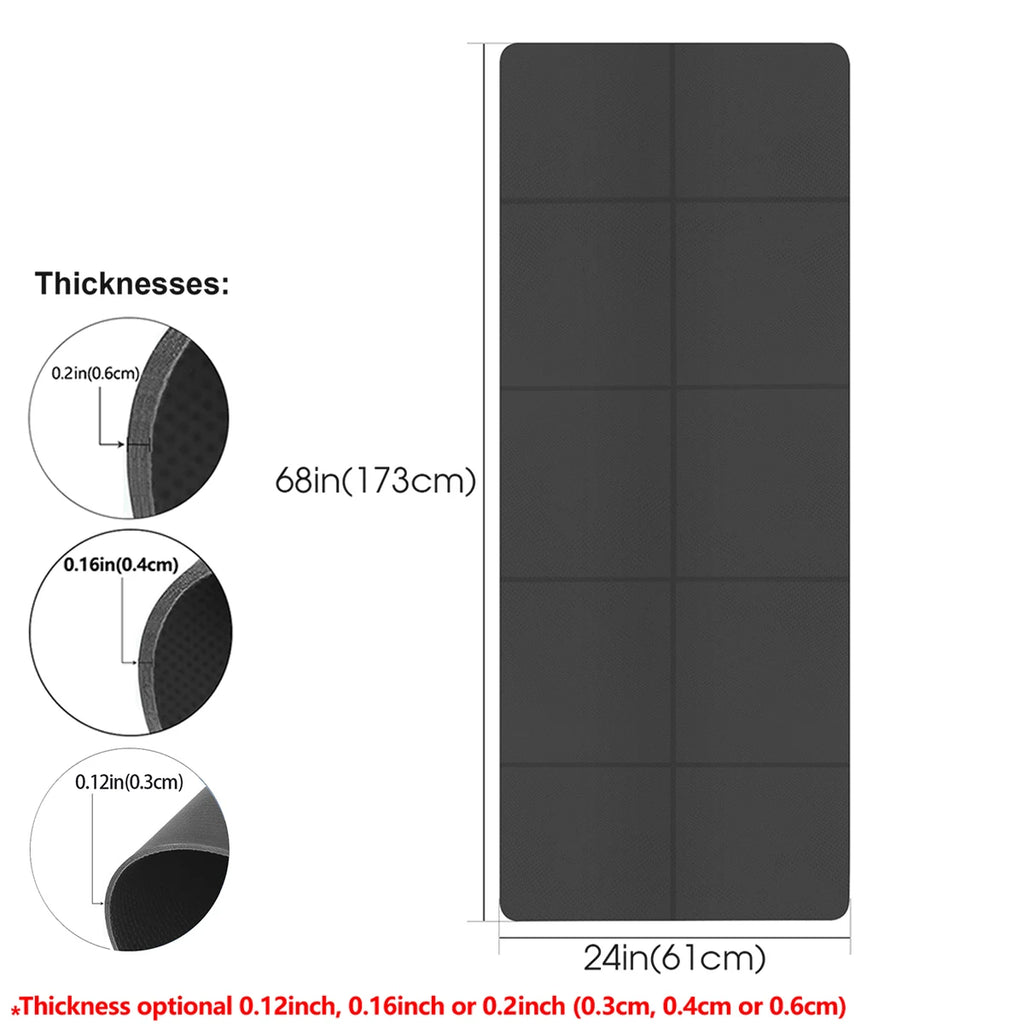 Foldable Yoga Mat, Eco Friendly, EVA Folding Travel Fitness Exercise Mat. 3mm/4mm/6mm Thicknesses for Yoga, Pilates, and Floor Workouts