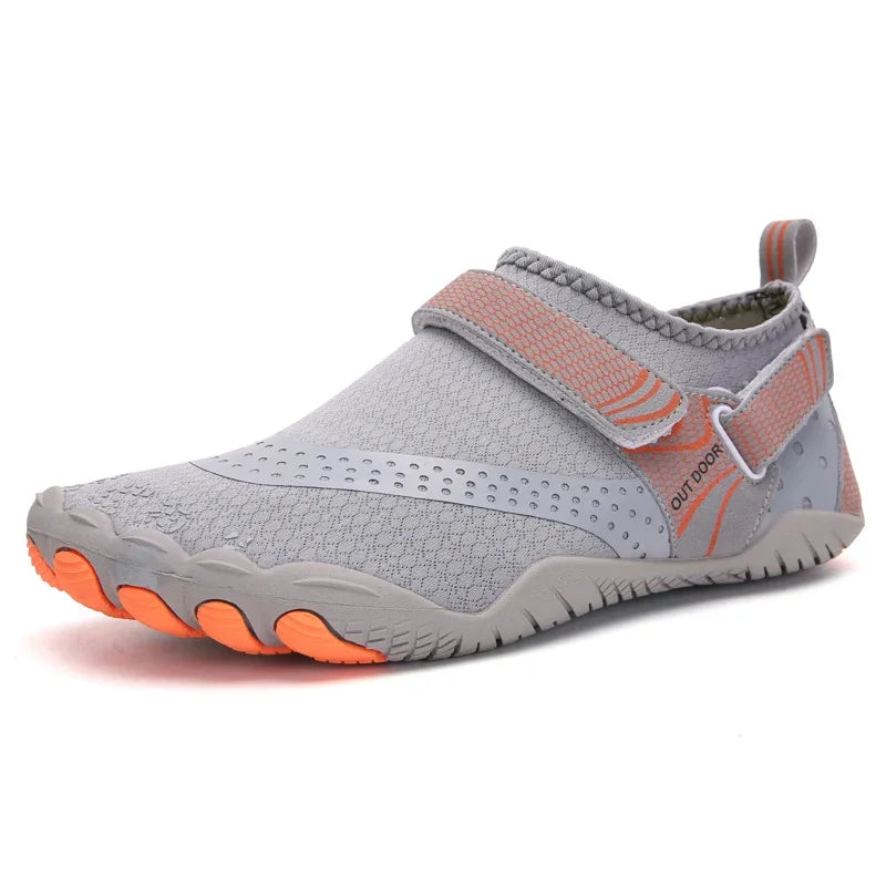 Upstream Wading Aqua Shoes Men, Swimming Five Fingers Water Sports Sneakers, Breathable, Soft, and Flat Size 39-46