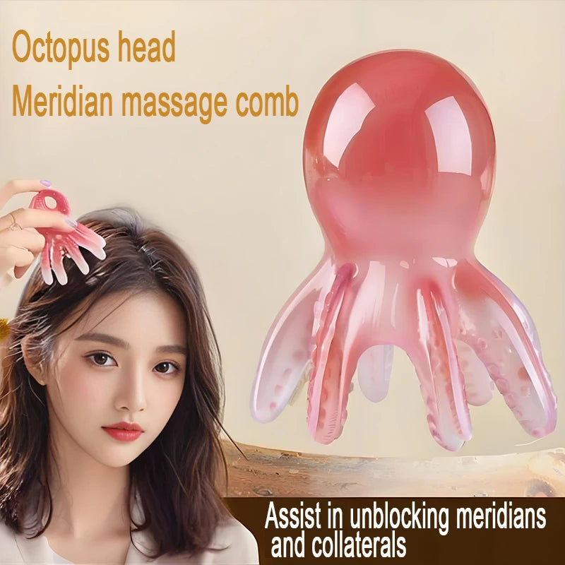 1PCS resin octopus scraping tool for facial and body use, muscle relaxation, stress relief, and health care