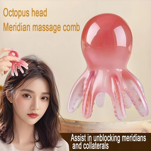 1PCS resin octopus scraping tool for facial and body use, muscle relaxation, stress relief, and health care