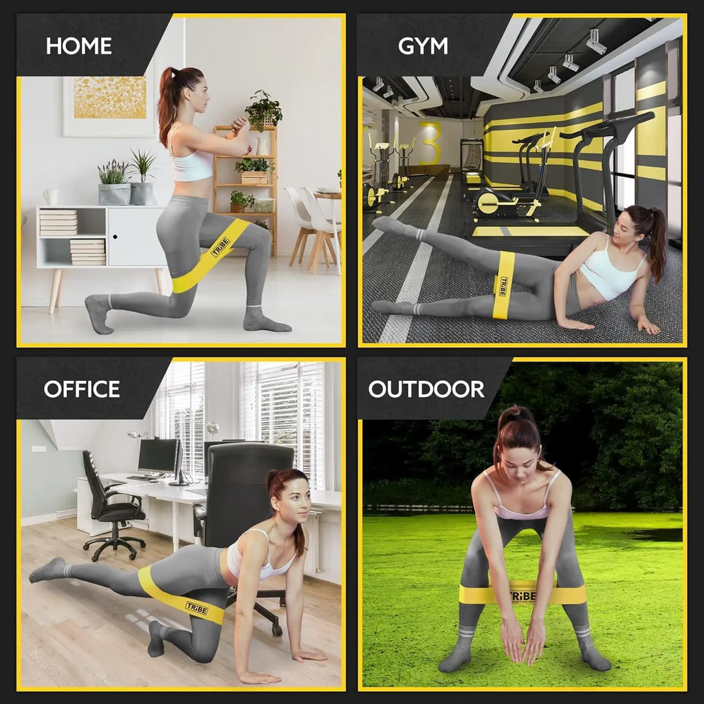 5-Level Fabric Resistance Bands Set for Glutes, Legs & Home Workouts - Durable & Comfortable