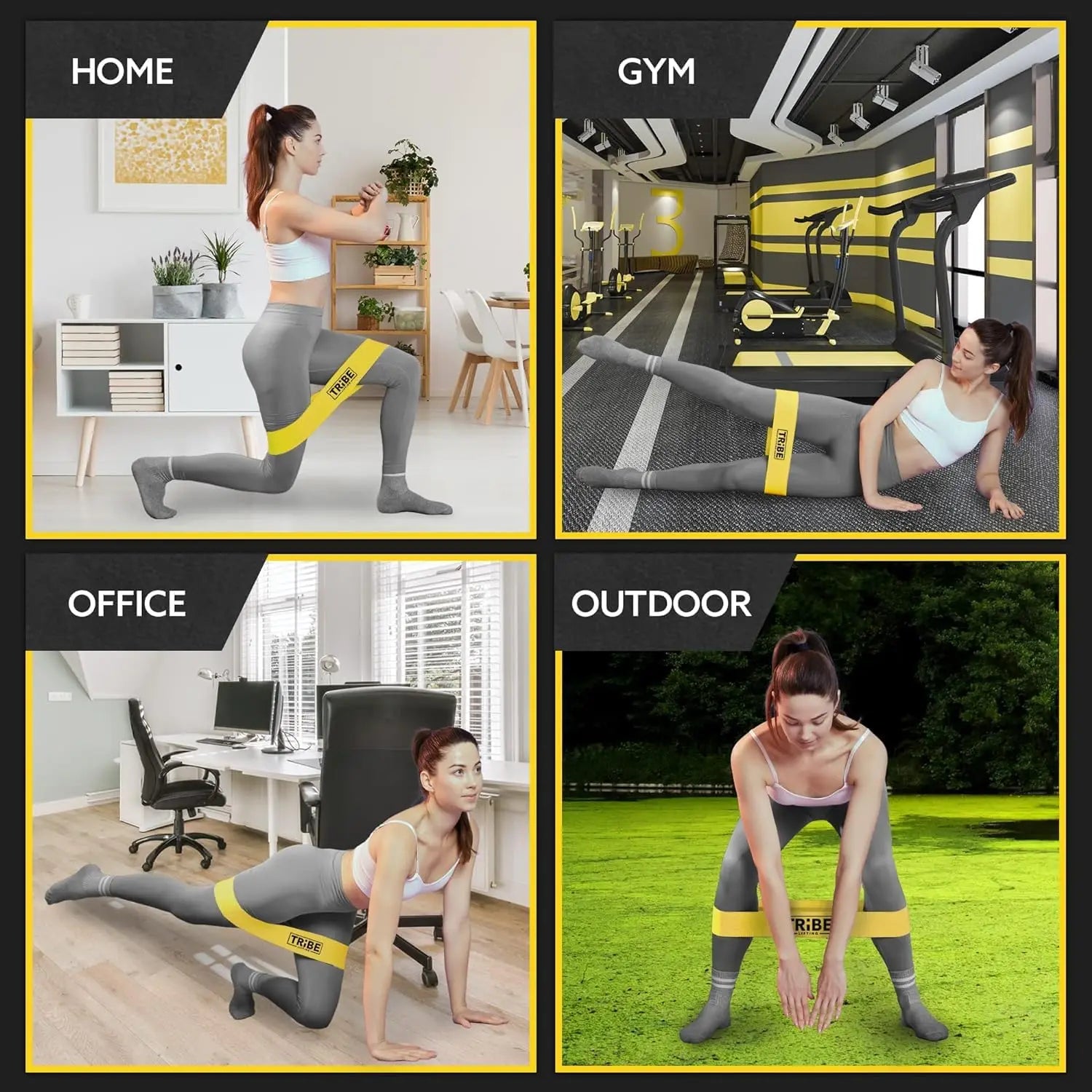 5-Level Fabric Resistance Bands Set for Glutes, Legs & Home Workouts - Durable & Comfortable