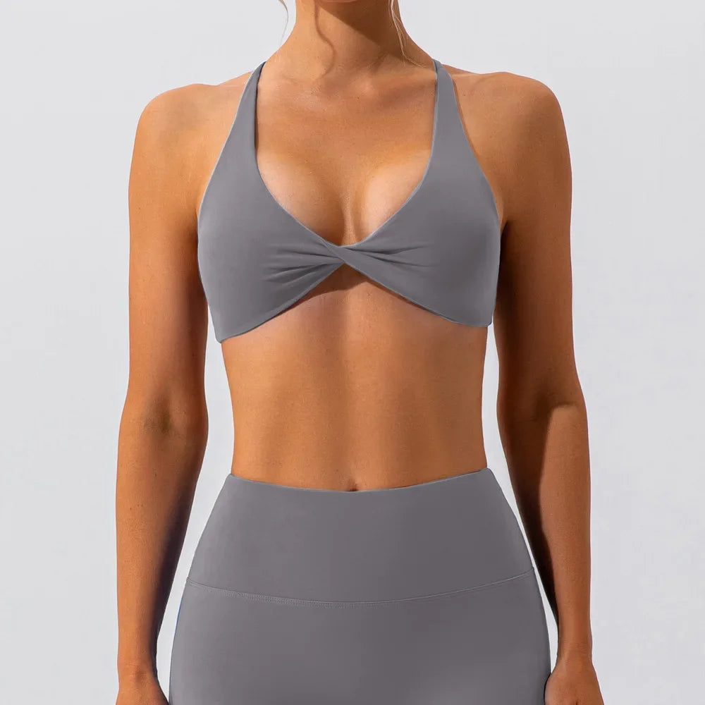 Sexy Gym Top, Women Crease Sports Bra, Running, Back Cross Yoga Bra, Breathable Sports Underwear, Women Fitness Workout Top