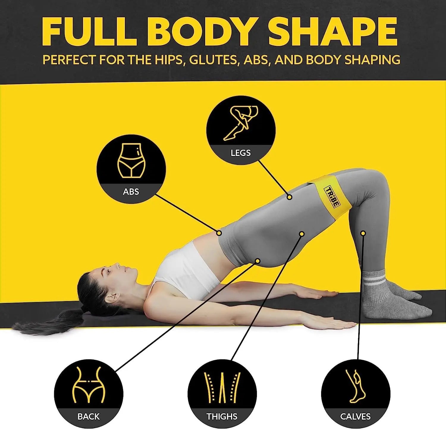 5-Level Fabric Resistance Bands Set for Glutes, Legs & Home Workouts - Durable & Comfortable