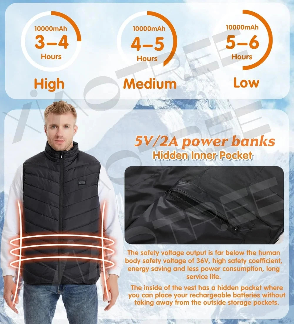 Heated Vest Men and Women Electric usb Thermal Jacket/Vest