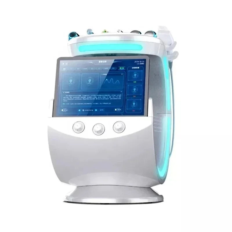 New 7 In 1 Smart Ice Blue Hydra Oxygen Facial, Skin Cleaning, Skin Analyzer, and Dermabrasion