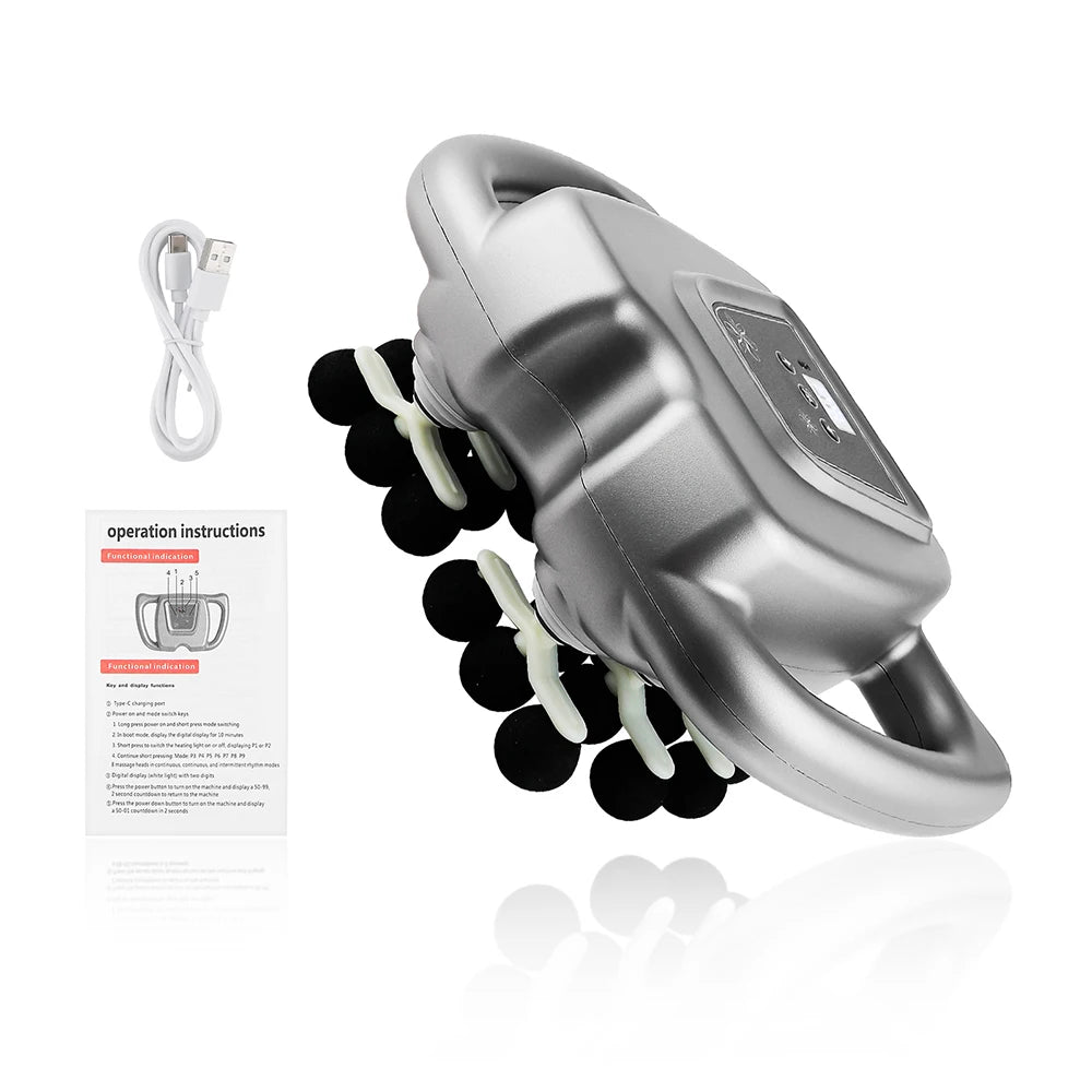 24-Head Fascia Gun, 9 Modes, High Frequency, Vibration Body Massage Gun for Back, Neck, Shoulder, and Waist Muscle Massager