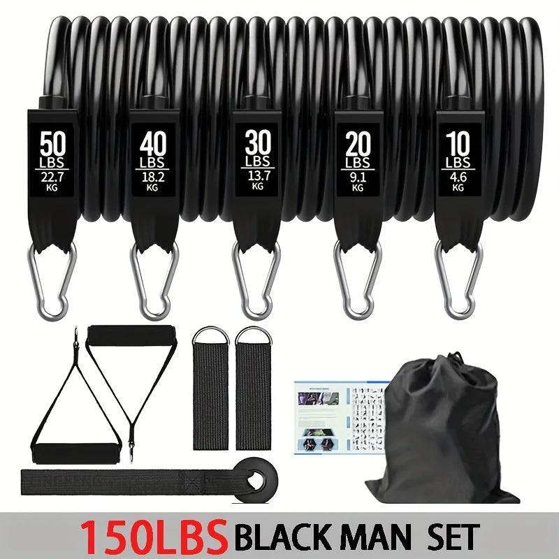 Resistance Bands Set, Exercise Bands With Door Anchor, Handles, Carry Bag, Legs Ankle Straps