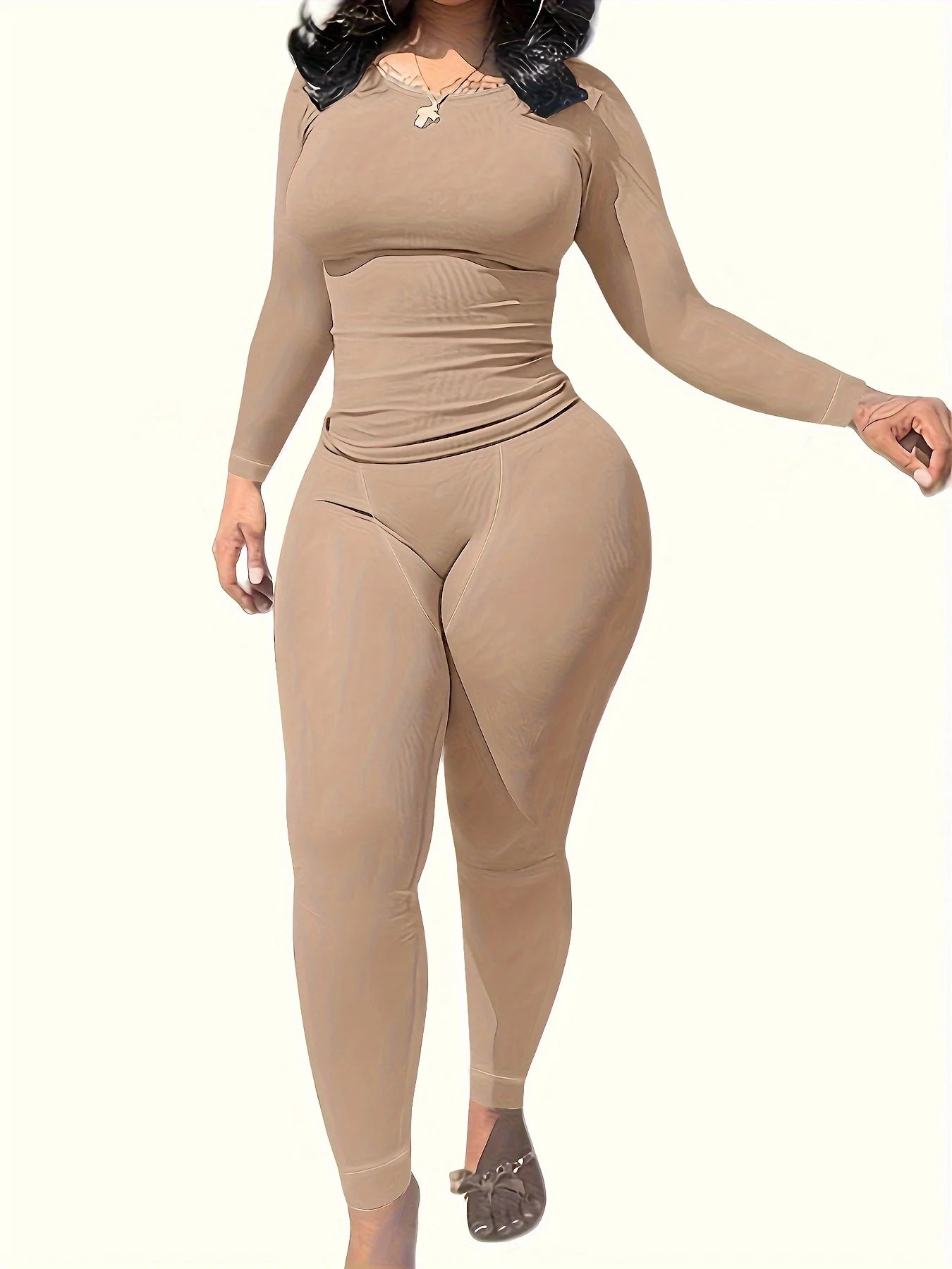 Women Clothing, Long sleeves, and Leggings. Exercise 2 Piece Set