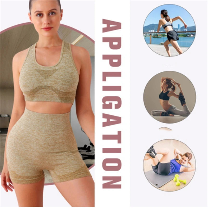 Yoga Set Gym Shorts, Women Sport Bras, Workout Tops for Women, Yoga Clothes, Fitness Leggings, and Gym Set