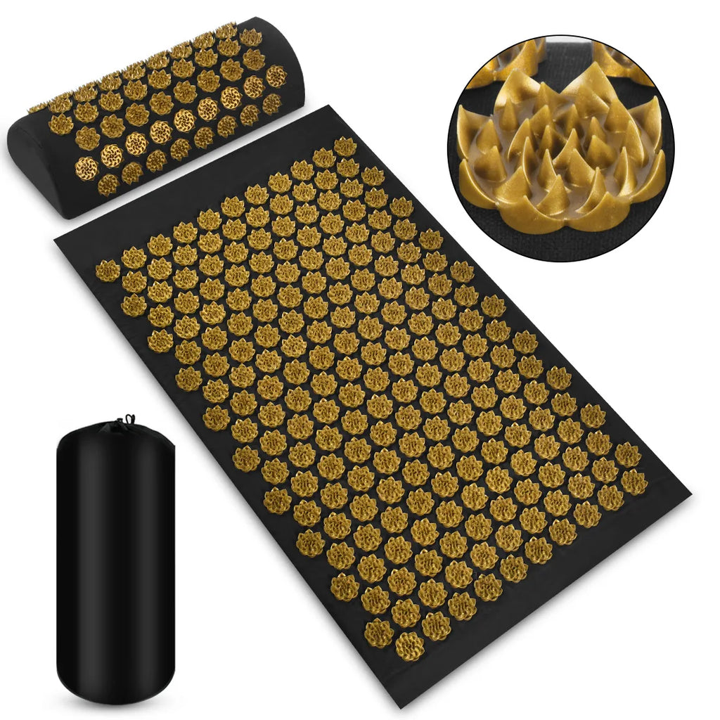 Shiatsu Acupressure Massage Pad with Sport Fitness Cushion Pillow Massager for Yoga and Pilates Exercise