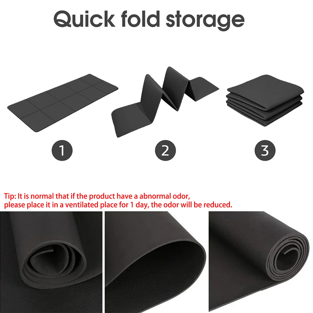 Foldable Yoga Mat, Eco Friendly, EVA Folding Travel Fitness Exercise Mat. 3mm/4mm/6mm Thicknesses for Yoga, Pilates, and Floor Workouts