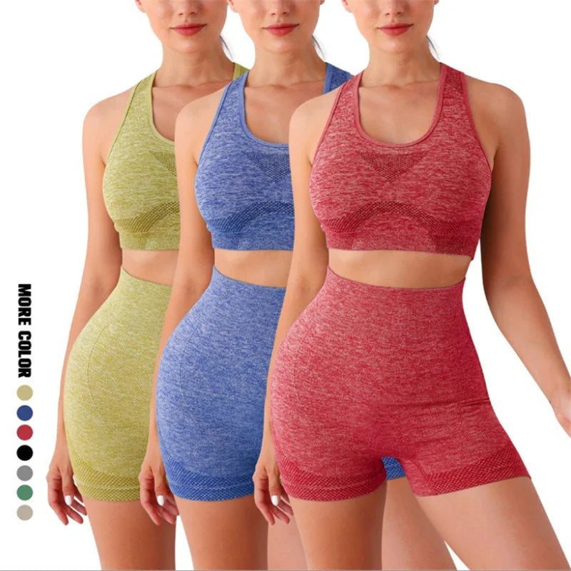 Yoga Set Gym Shorts, Women Sport Bras, Workout Tops for Women, Yoga Clothes, Fitness Leggings, and Gym Set