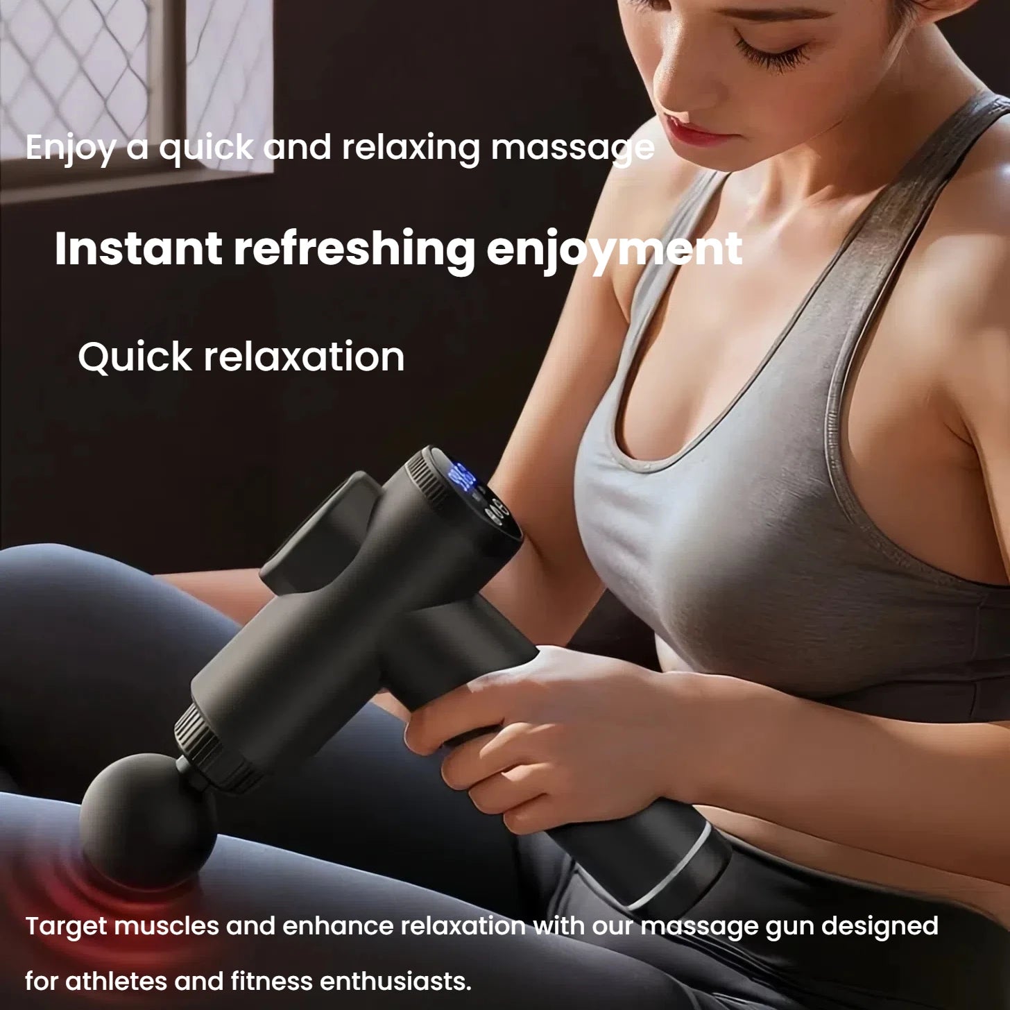 8 Attachment, Multi Speed Massage Gun, Professional Deep Tissue Muscle Massager for Body Relaxation