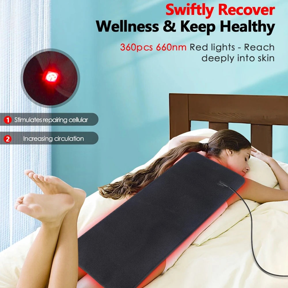 Red Light Therapy Pad With Infrared Light For Lumbar, Back, Waist, Knee, Joint Pain Relief