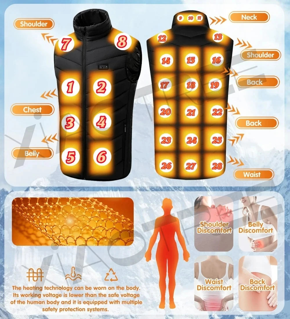 Heated Vest Men and Women Electric usb Thermal Jacket/Vest