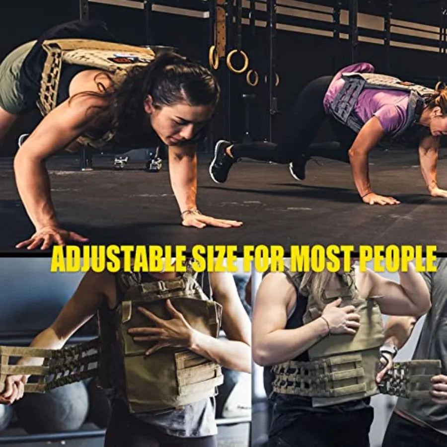 PETAC GEAR Weighted Vest for Men and Women.  Adjustable Strength Training Workout Vest for Running, Endurance, and Fitness