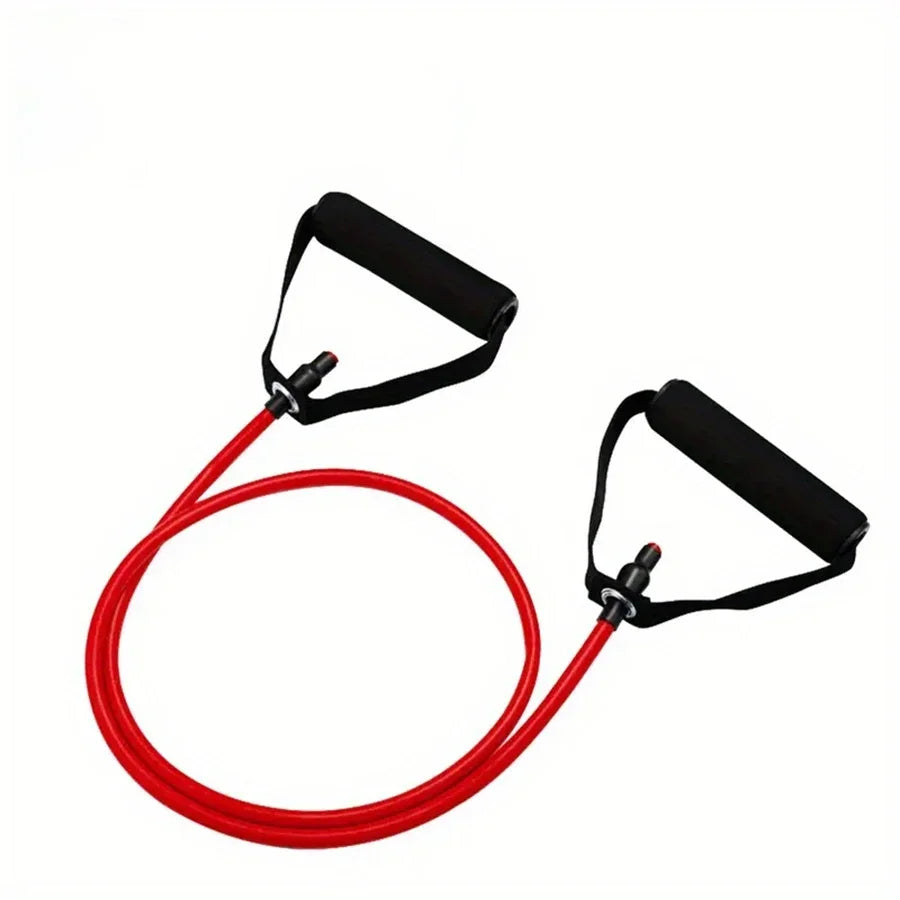 1pc 4-Level Resistance Bands with Handles for Home Workouts, Strength Training, Yoga and Pilates