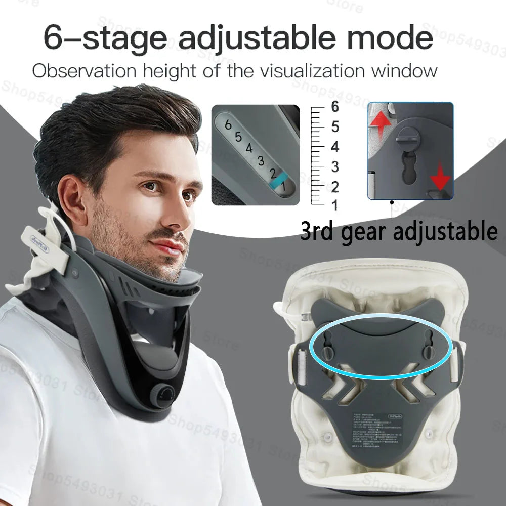 Cervical Neck Traction Device, Adjustable Neck Stretcher With Support