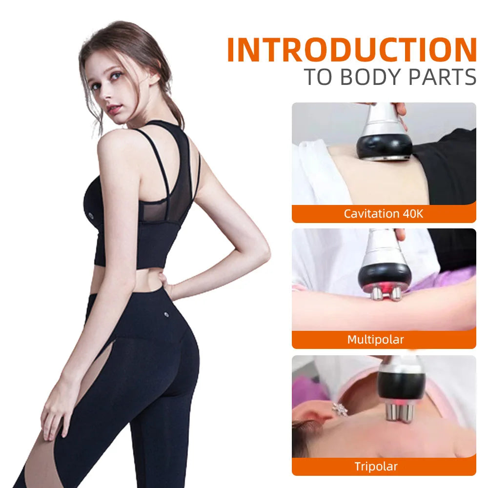 3 In 1 Beauty Body Slimming Massager, Cavitation Machine, Multi-Functional Device, for Face and Body Tightening, Lifting, Spa Skincare Tool