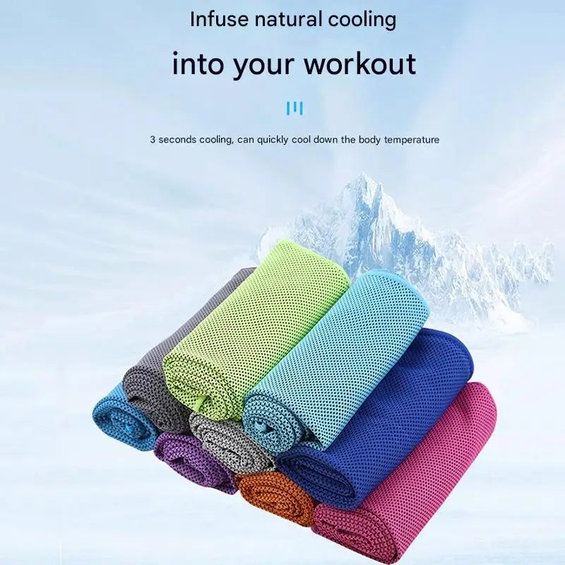 1 Quick-drying sports towel, ultra-light and breathable towel - 100% polyester knit fabric, breathable, rectangular cooling towel