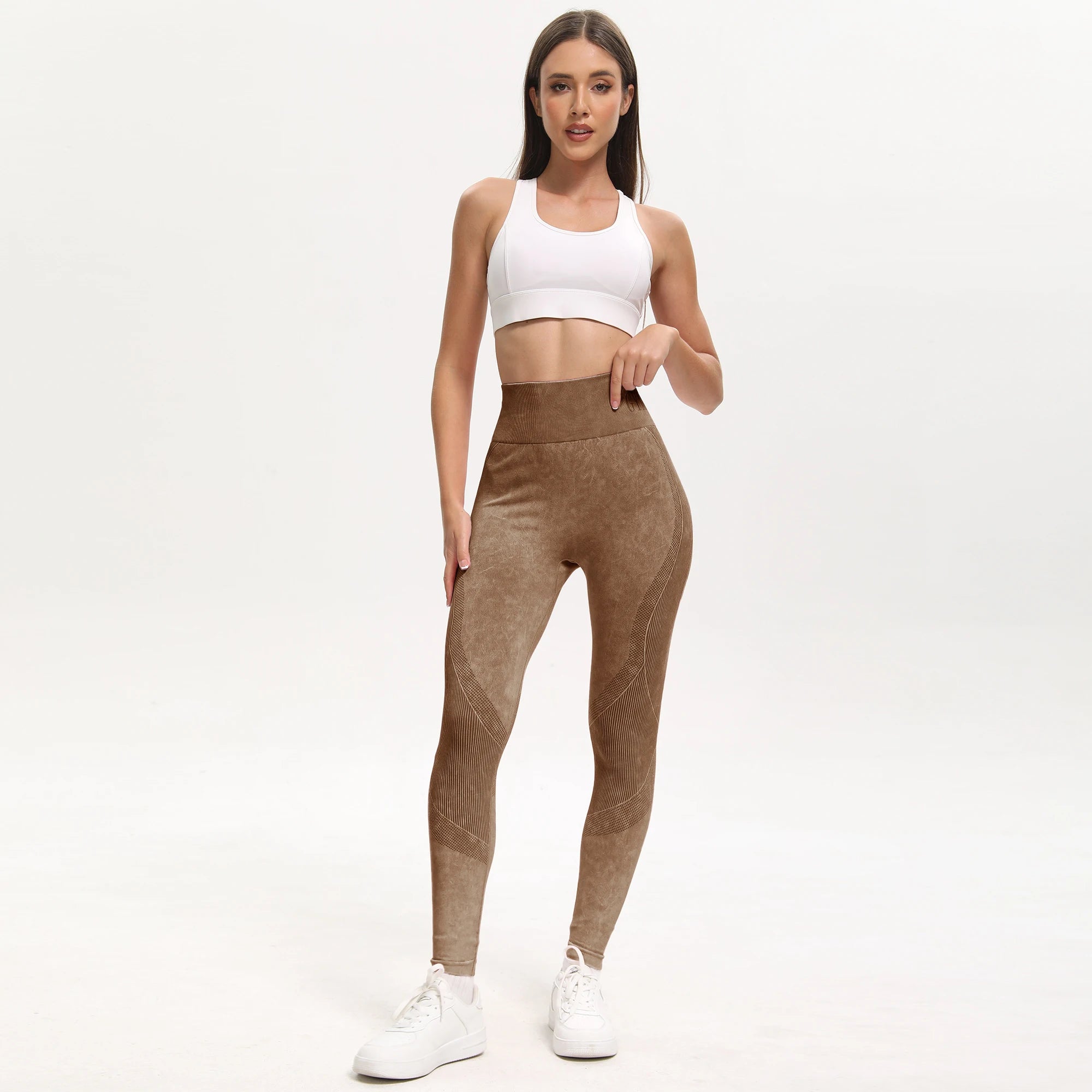 2 Pack Women's Fitness Yoga Leggings, High Waisted, Sexy, Butt Lifting, Seamless, Solid Color, and Breathable