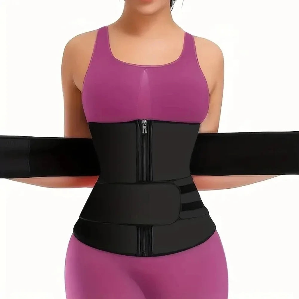 1pc Waist Trainer Slimming Body Shaper, Fitness Belt, Weight Loss, Fat Burning, Sport Girdle, and Sweat Trimmer Workout Cincher Shapewear