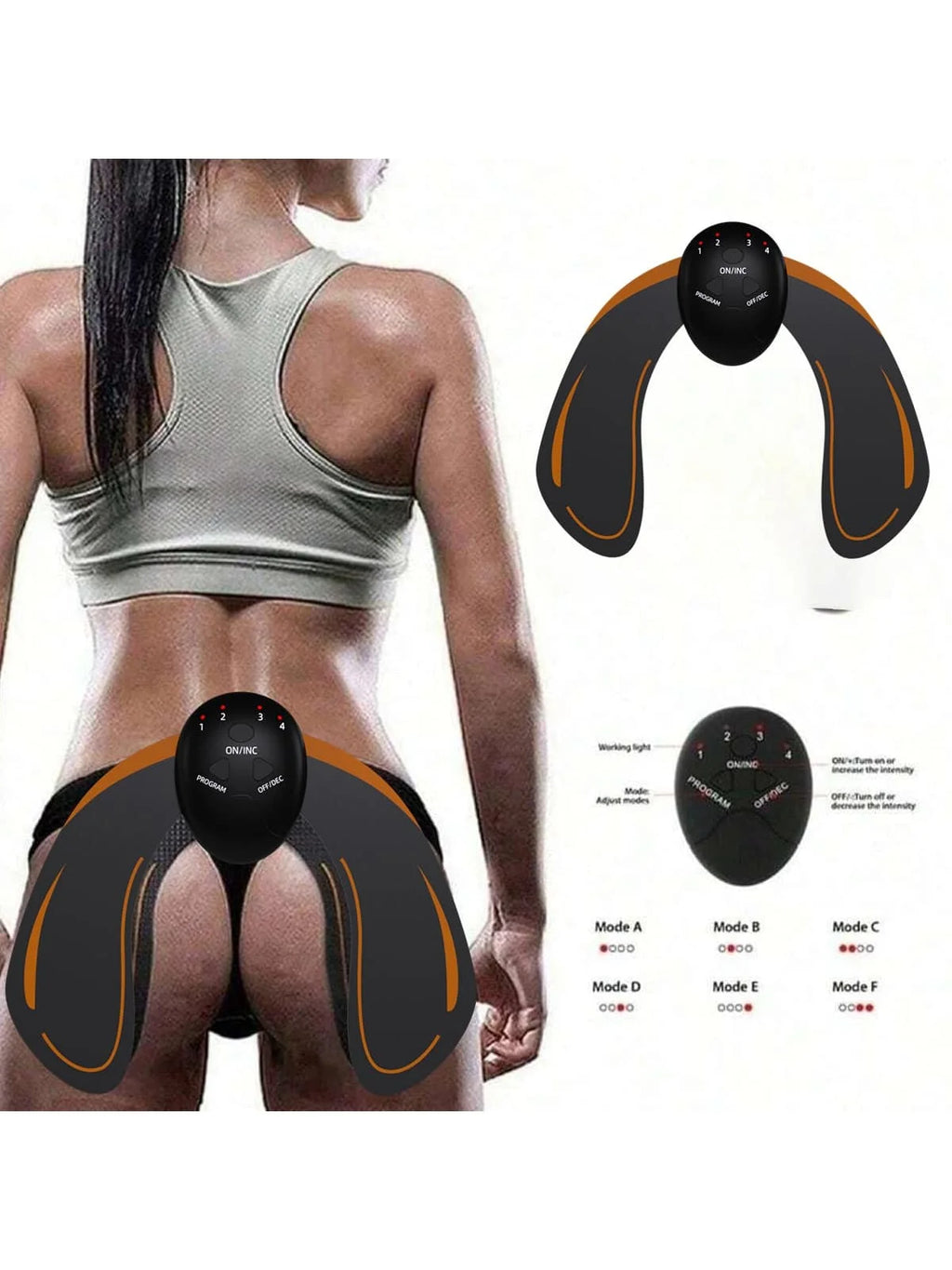 EMS Hip Muscle Stimulator, Fitness Weightlifting, Hip Abdominal, Arm, Leg Trainer Massage