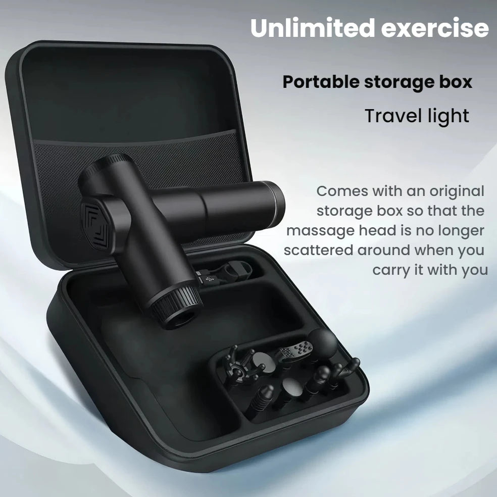 8 Attachment, Multi Speed Massage Gun, Professional Deep Tissue Muscle Massager for Body Relaxation