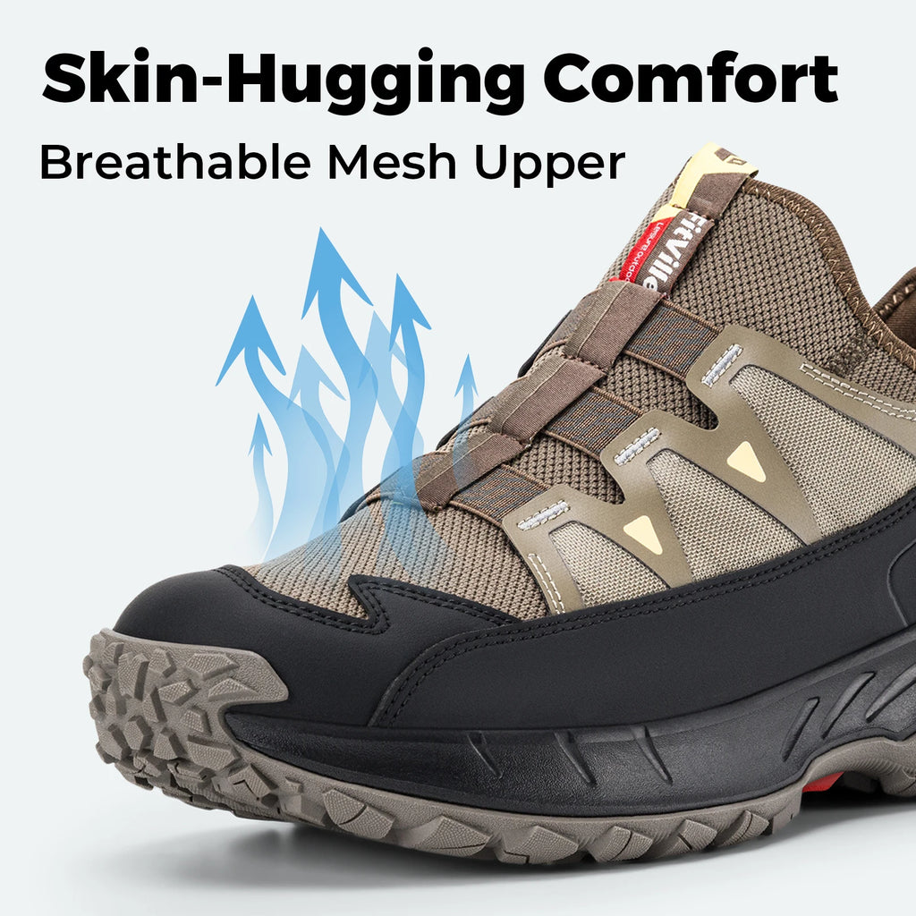 Fittington Slip-on Shoes, Wide Sneakers For Men, Soft Men's Running Shoe, Slip Resistant, Hiking, Walking Shoes With Arch Support