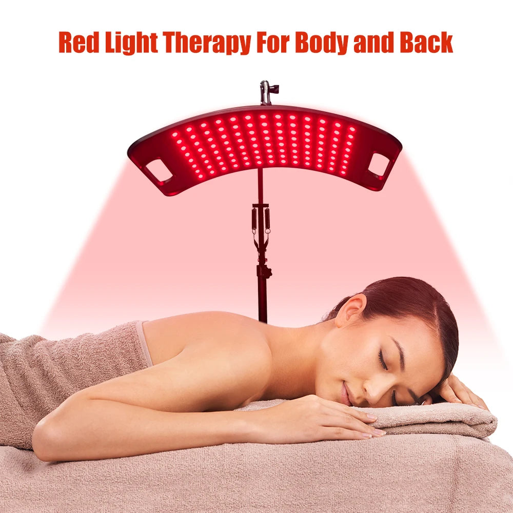Red Light Lamp For Face and Body Home Use. 660nm 850nm Near Infrared Light Panel Device with Adjustable Stand with Timer