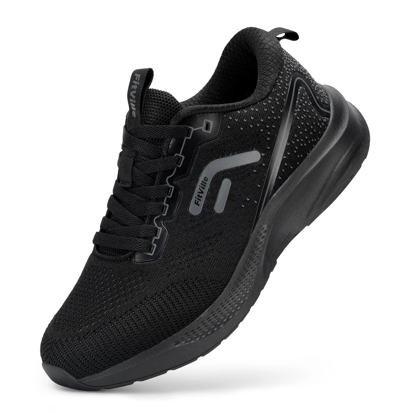 FitVille Mens Sport Running Shoes, Breathable, Lightweight Sneakers, Wide, Athletic Training Footwear