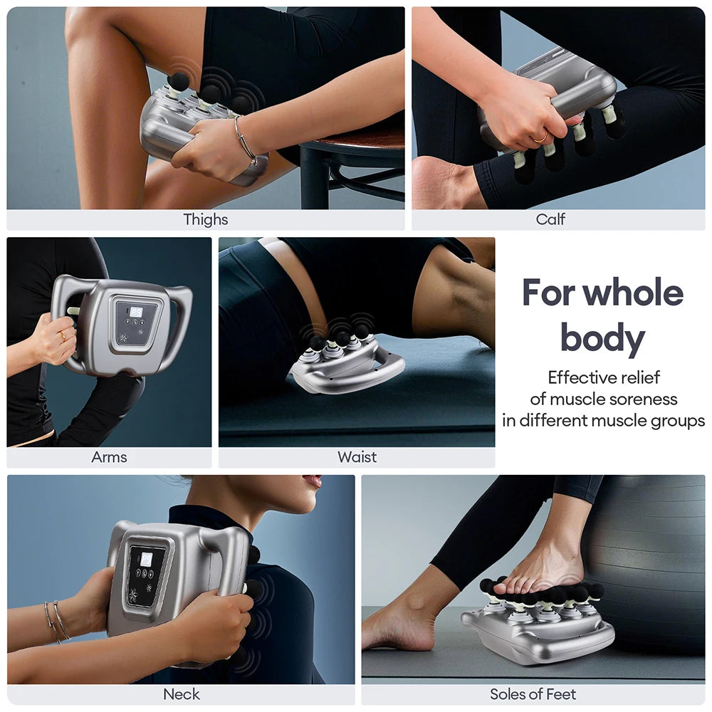 24-Head Fascia Gun, 9 Modes, High Frequency, Vibration Body Massage Gun for Back, Neck, Shoulder, and Waist Muscle Massager