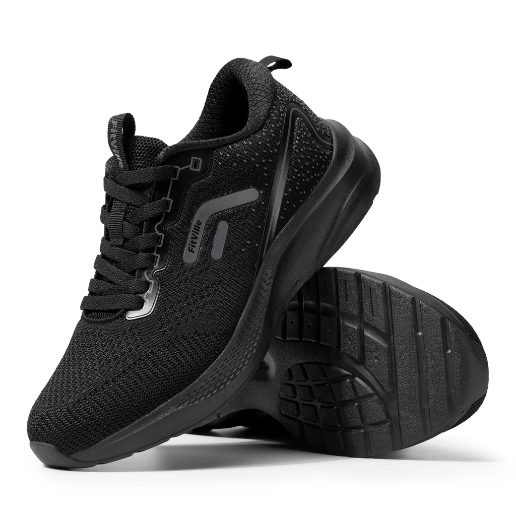 FitVille Mens Sport Running Shoes, Breathable, Lightweight Sneakers, Wide, Athletic Training Footwear
