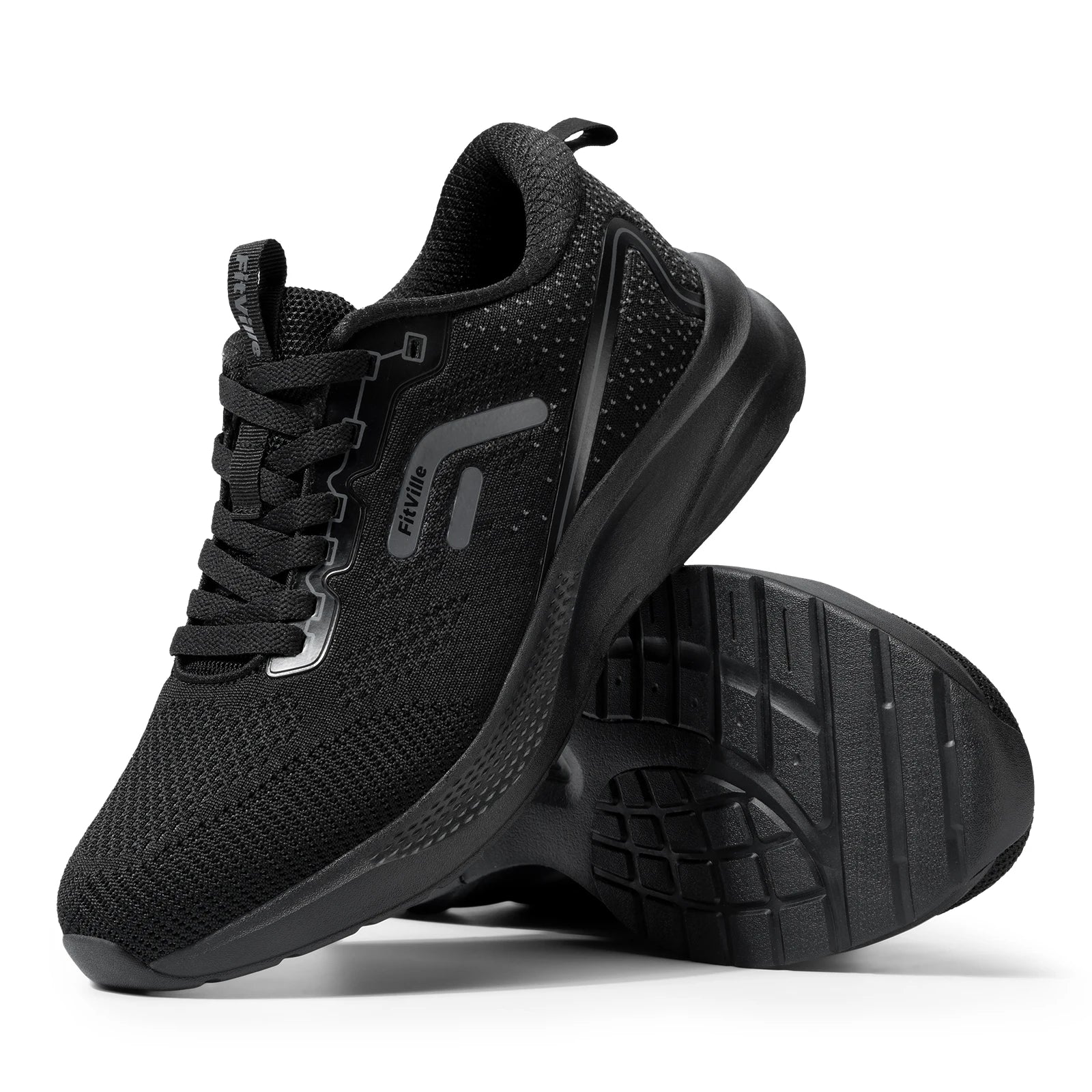 FitVille Mens Sport Running Shoes, Breathable, Lightweight Sneakers, Wide, Athletic Training Footwear
