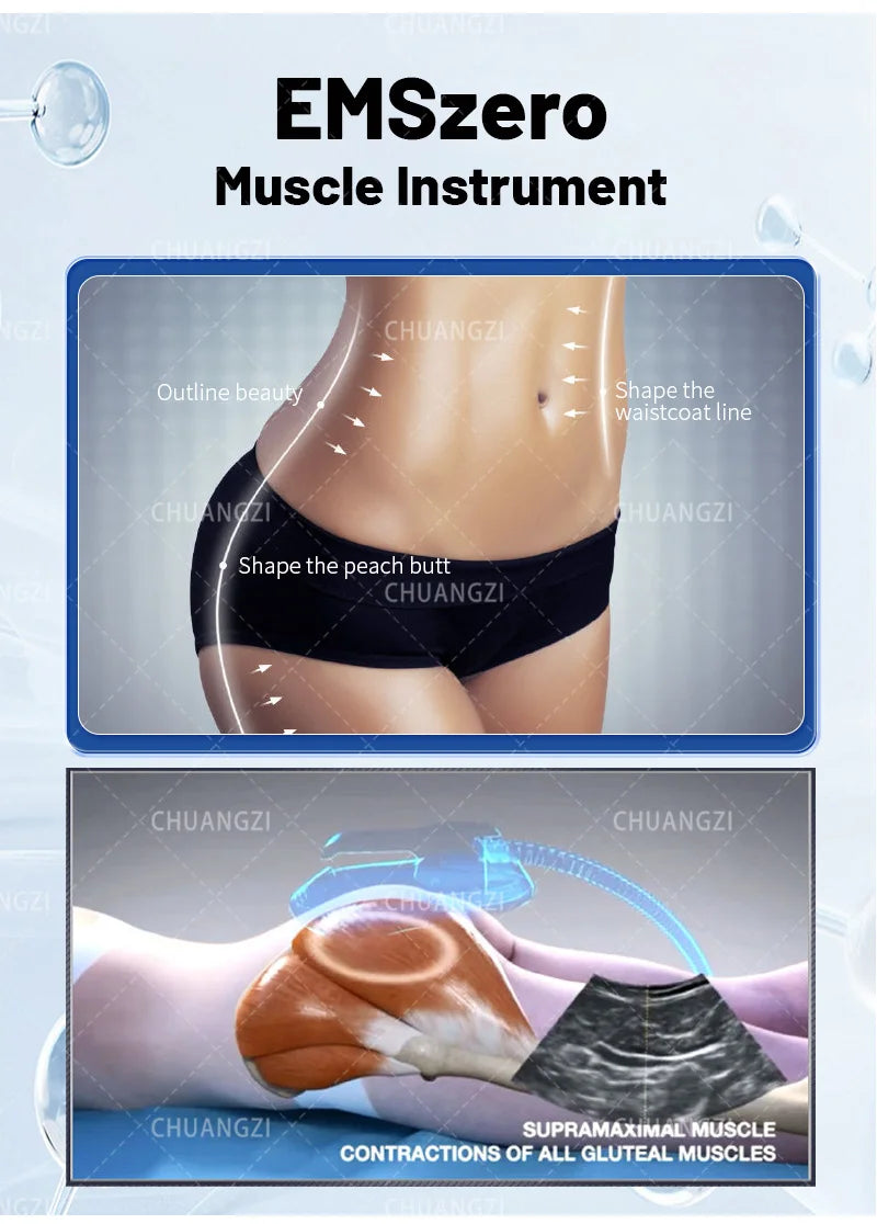 Body Sculpt Machine RF Sculpting, Weight Loss, Burning Fat, Slimming, Muscle Stimulation Equipment, and 6500W HI-EMT EMS zero
