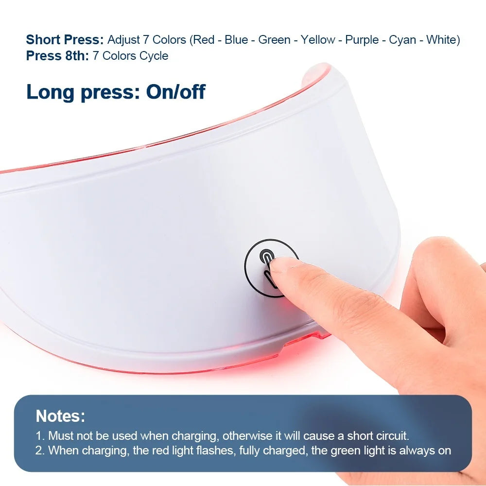 Neck LED Mask,7 Colors, Anti-Wrinkle, Skin Brightening Beauty Mask for Skin Care