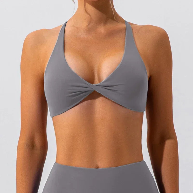 Sexy Gym Top, Women Crease Sports Bra, Running, Back Cross Yoga Bra, Breathable Sports Underwear, Women Fitness Workout Top