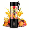 1 wireless portable electric juicer (400ml), juicing cup, vibrating screen, TYPE-C charging mini juicer (6-piece double cup)